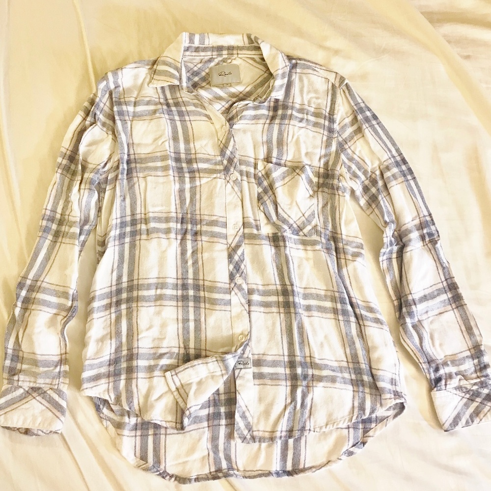 RAILS Hunter Plaid Long Sleeves Button Down Blouse
